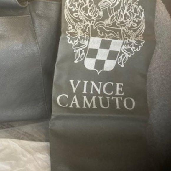Vince Camuto Black Leather Tote with Dustbag - Picture 2 of 9